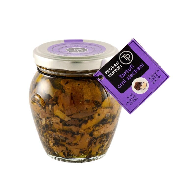 Schwarzer Trüffel in Scheiben geschnitten / Trüffel Carpaccio – Bild 1