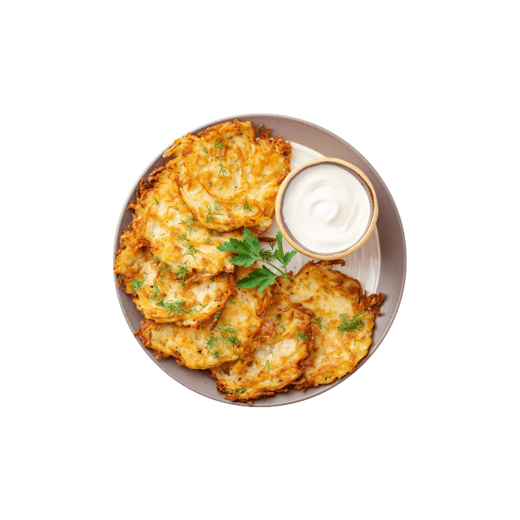 Gourmet und Meer Gold Line Kartoffelpuffer (Reiberdatschi) gefüllt mit Trüffeln, Allgäuer Bergkäse und Speck – Bild 1