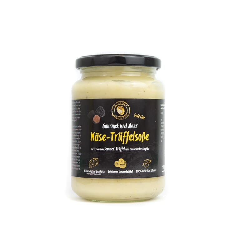 Trüffel kaufen – Trüffel Online bestellen -13 Allgäuer Trüffel Bergkäsesoße - Gourmet & Meer Goldline – Bild 1