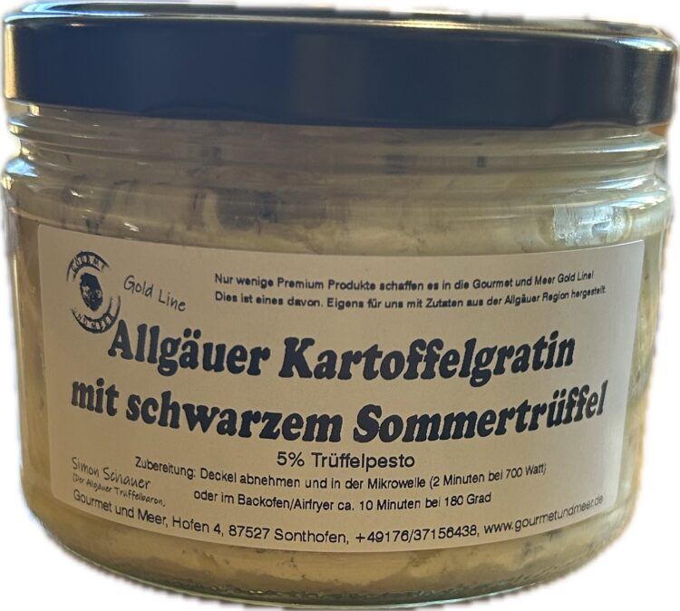 Gourmet und Meer Gold Line  Allgäuer Kartoffel Gratin mit Trüffeln 500g – Bild 1