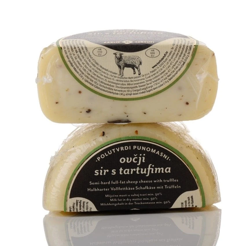 Trüffelkäse - Schafskäse mit schwarzen Trüffel ca. 380g – Bild 1