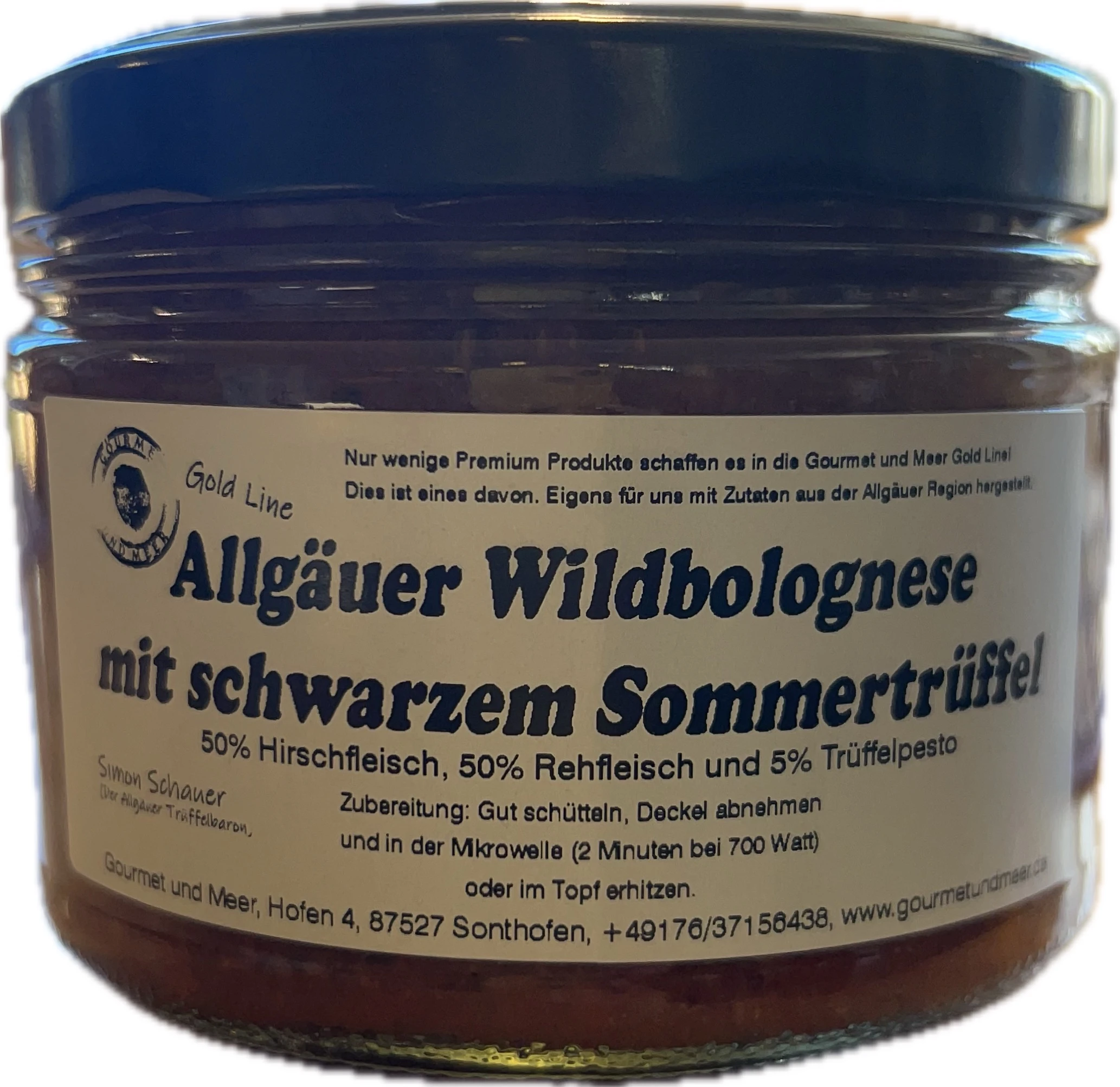 Gourmet und Meer Gold Line  Allgäuer Wild Bolognese  mit Trüffeln 500g – Bild 1